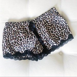H&M Leopard Print Silky Lounge Shorts